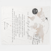 CARMEN Daughter Personalized Note Letter Fleecedecke (Vorderseite (Horizontal))