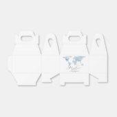 CARMEN Dusty Blue Map Adventure Baby Shower Geschenkschachtel (Ungefaltet)