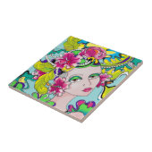 Carmen Mardi Gras Girl Fliese (Seite)