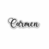 Carmen Name - Handgeschriebene Kalligrafie Aufkleber (Vorderseite)