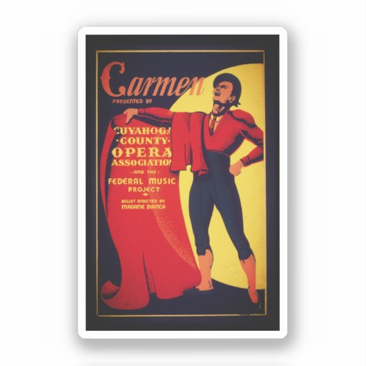 Carmen Opernplakat Aufkleber (Vorderseite)