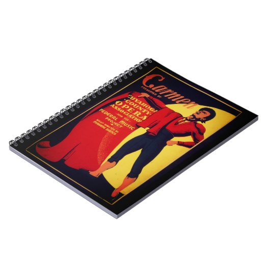 Carmen Opernplakat Notizblock (Linke Seite)