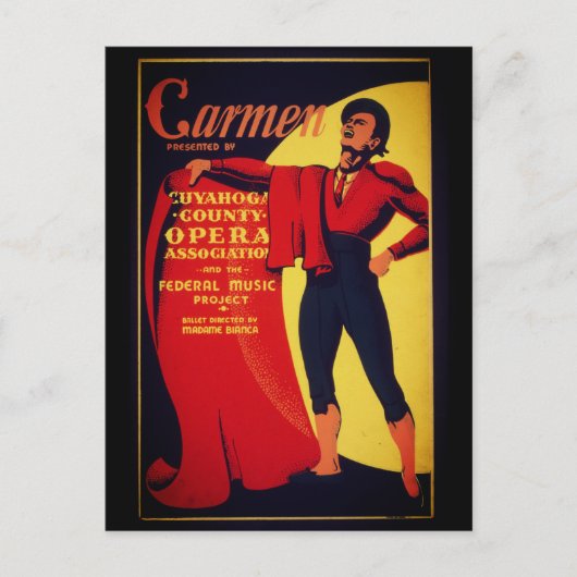 Carmen Opernplakat Postkarte (Vorderseite)