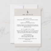 CARMEN Passport Art Monogram Wedding Details Einladung (Vorderseite)