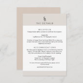 CARMEN Passport Art Monogram Wedding Details Einladung (Vorne/Hinten)