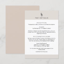 CARMEN Passport Art Monogram Wedding Details Einladung