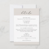 CARMEN Passport Style Wedding Details Card Einladung (Vorderseite)
