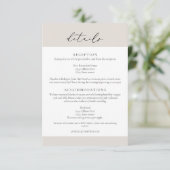 CARMEN Passport Style Wedding Details Card Einladung (Stehend Vorderseite)