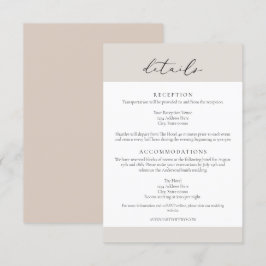 CARMEN Passport Style Wedding Details Card Einladung