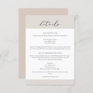 CARMEN Passport Style Wedding Details Card Einladung