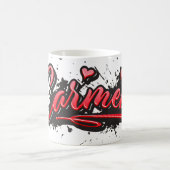 Carmen red Heart Graffiti Tasse Kaffeetasse (Mittel)