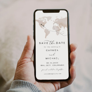 CARMEN Reiseziel Cream Karte Save the Date