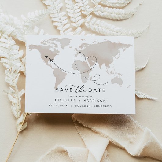 CARMEN Reiseziel Cream Karte Save the Date