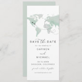 CARMEN Reiseziel Green Map Save the Date Einladung (Vorne/Hinten)