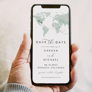 CARMEN Reiseziel Green Map Save the Date Einladung