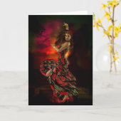 Carmen Spanish Dancer Card Karte (Gelbe Blume)