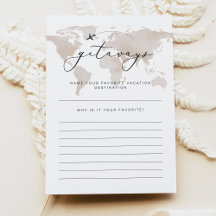 CARMEN Travel Erhält Brautparty Game Card