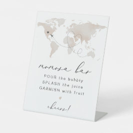 CARMEN Travel Themed Baby Dusche Momosa Bar Zeiche Sockelschild