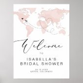 CARMEN Travel Themed Brautparty Welcome Sign Poster (Vorne)