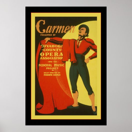 Carmen ~ Vintage Theaterwerbung Poster (Vorne)