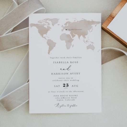 CARMEN Watercolor Karte Reiseerlebnis Hochzeit