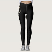 Carmen white gold Handwriting Hose Leggings (Vorderseite)