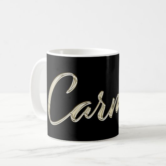 Carmen white gold Handwriting Tasse Kaffeetasse (Vorderseite Links)