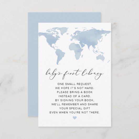 CARMEN World Map Adventure Books for Baby Card Einladung (Vorne/Hinten)