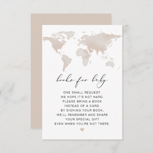 CARMEN World Map Adventure Books for Baby Card Einladung (Vorne/Hinten)