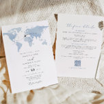 CARMEN Zielort Blue Map Wedding Details Invita Einladung<br><div class="desc">Diese Hochzeitseinladung beinhaltet eine staubige blaue Aquarellkarte und einen eleganten Script-Schriftart mit einem Teil, der Ihre weiteren Details auf der Rückseite enthält. Editieren Sie einfach die MOST-Formulierung, um Ihren Bedürfnissen gerecht zu werden und bewegen Sie das Herz/verändern Sie den Ort, um Ihr Hochzeitsziel zu markieren. Diese Einladung ist perfekt für...</div>