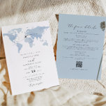 CARMEN Zielort Blue Map Wedding Details Invita Einladung<br><div class="desc">Diese Hochzeitseinladung beinhaltet eine staubige blaue Aquarellkarte und einen eleganten Script-Schriftart mit einem Teil, der Ihre weiteren Details auf der Rückseite enthält. Editieren Sie einfach die MOST-Formulierung, um Ihren Bedürfnissen gerecht zu werden und bewegen Sie das Herz/verändern Sie den Ort, um Ihr Hochzeitsziel zu markieren. Diese Einladung ist perfekt für...</div>