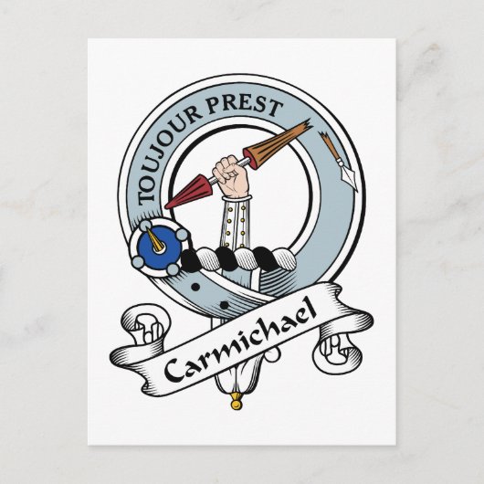 Carmichael Clan Abzeichen Postkarte (Vorderseite)