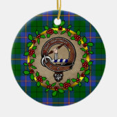 Carmichael Clan Abzeichen & Tartan Personalisiert Keramik Ornament (Vorne)