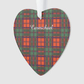 Carmichael Clan karierter schottischer Kilt Tartan Ornament (Vorderseite)