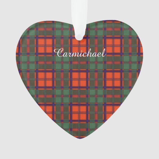 Carmichael Clan karierter schottischer Kilt Tartan Ornament (Vorderseite)
