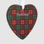 Carmichael Clan karierter schottischer Kilt Tartan Ornament (Vorderseite)