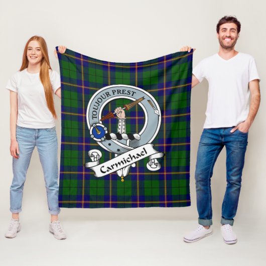 Carmichael Modern Clan Abzeichen Tartan Kariert Fleecedecke (Beispiel)