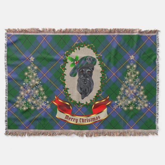 Carmichael Scottie Dog Christmas Decke (Vorderseite)