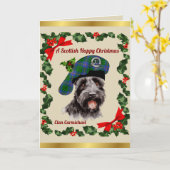 Carmichael Scottie Dog Personalisiert Xmas Karte (Gelbe Blume)