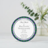Carmichael Scottish Wedding Round Einladung (Stehend Vorderseite)