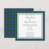 Carmichael Scottish Wedding Square Einladung (Vorne/Hinten)