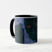 Carmilla schwarzer Panthervampire-gotische Tasse (Vorderseite Links)