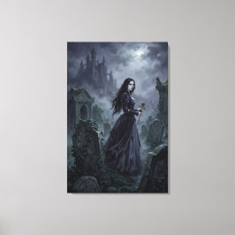 Carmilla wandert durch den steirischen Nebel Leinwanddruck