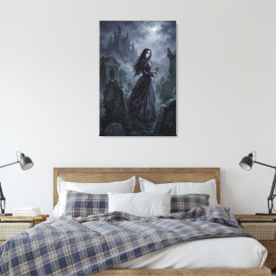 Carmilla wandert durch den steirischen Nebel Leinwanddruck