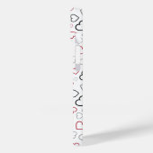 Carmin Red Gray Happy Hearts Muster Case-Mate iPhone Hülle (Rückseite / Links)