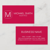 Carmine (M&P) - Farbhintergrund Visitenkarte (Vorne/Hinten)