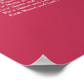Carmine Magenta 10 Tafelplakat Poster (Ecke)