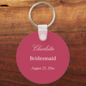 Carmine Magenta Bridesmaid Vielen Dank Schlüsselan Schlüsselanhänger (Vorderseite)