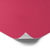 Carmine Magenta Red 5 Table Chart Poster (Ecke)