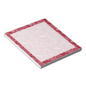 Carmine Red Paisley Notizblock (angewinkelt)